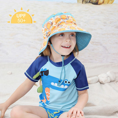 Amigável de Eco dos chapéus da cubeta das crianças da proteção de Upf 30+ Sun tingido