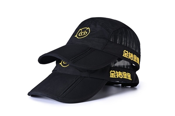 Chapéu cabido do painel do logotipo 6 do bordado dos bonés de beisebol do ODM golfe traseiro instantâneo exterior