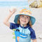 ODM UV do OEM da proteção dos chapéus 46cm da cubeta das crianças ajustáveis da aleta do pescoço