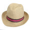 Homens exteriores Straw Fedora Hat Womens Summer preto das férias 54cm 58cm