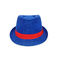 Logotipo feito sob encomenda 56cm da cor azul unisex de Fedora Panama Trilby Hat Adjustable