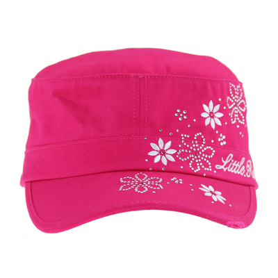 Capuz Militar de algodão vermelho 100% com bordados personalizados e cristal na parte frontal e superior