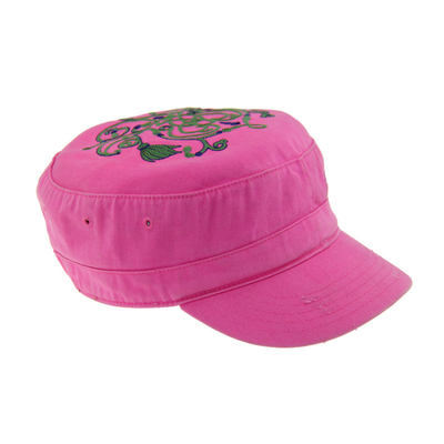 Chapéus Militares Casual Rosa de Algodão Custom bordados com Distressed Lavado