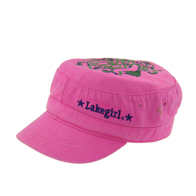Chapéus Militares Casual Rosa de Algodão Custom bordados com Distressed Lavado
