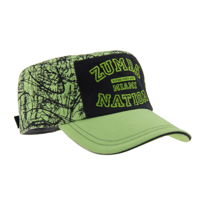 Personalização Chapéu de cadete bordado verde Ajustável Outdoor Moderno