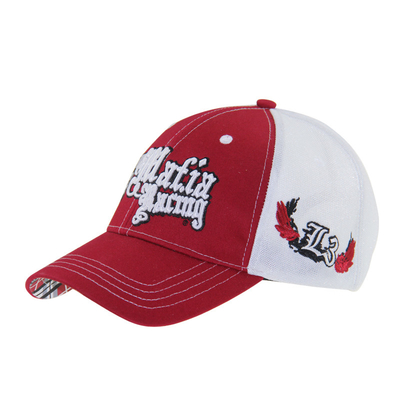 Pre Curved Peak Mesh Trucker Caps 3D Embroidery Baseball Caps 4 painéis