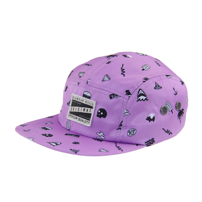 Personalizável Impresso 5 Painéis Camping Baseball Cap Para Verão