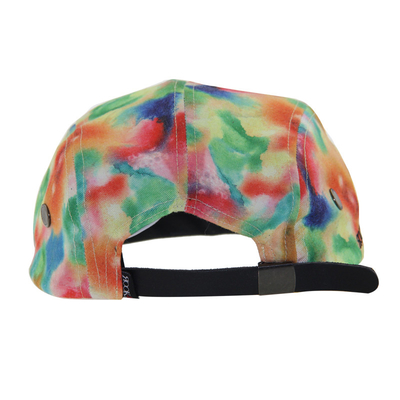 Impressão de corantes de gravura de correias Floral personalizado 5 Caps de campo de painel para senhoras de moda