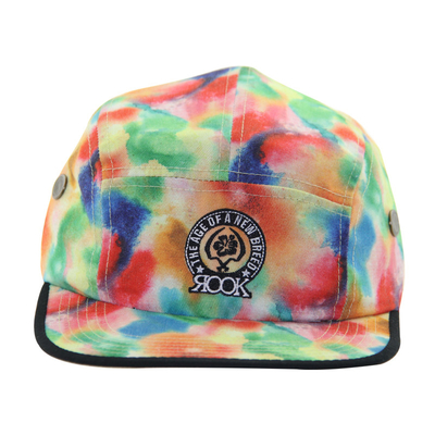 Impressão de corantes de gravura de correias Floral personalizado 5 Caps de campo de painel para senhoras de moda