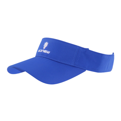 Visor desportivo azul com logotipo de impressão de transferência refletiva