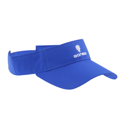 Visor desportivo azul com logotipo de impressão de transferência refletiva