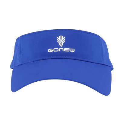 Visor desportivo azul com logotipo de impressão de transferência refletiva