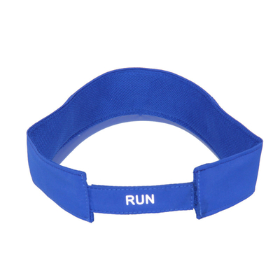 Visor desportivo azul com logotipo de impressão de transferência refletiva