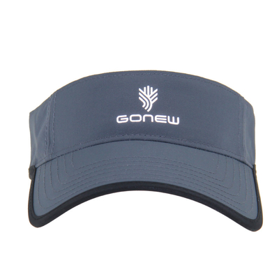 Visor solar de tênis de poliéster Cap Visor solar de corrida com fecho traseiro de velcro