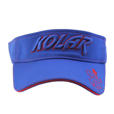 Adulto Polymesh Visor solar chapéus femininos Custom Puff bordado logotipo