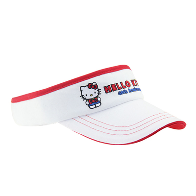 Capa de visor de sol de peso leve para crianças Caps de visor de sombra de sol branco Chapéu de visor de sol fechamento ajustável