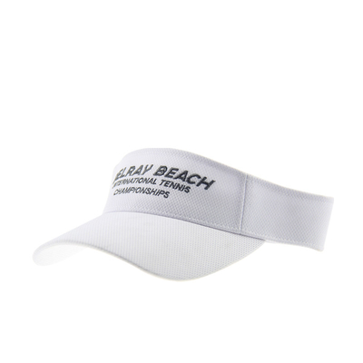 Embroidery personalizado Visor de sol Caps Branco para correr confortável