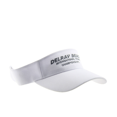 Embroidery personalizado Visor de sol Caps Branco para correr confortável