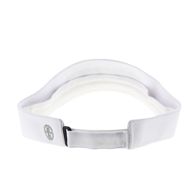 Embroidery personalizado Visor de sol Caps Branco para correr confortável