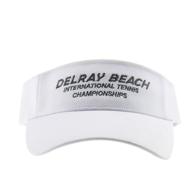 Embroidery personalizado Visor de sol Caps Branco para correr confortável