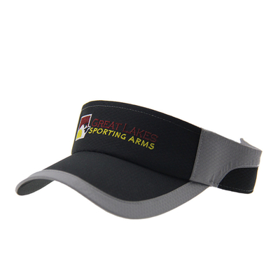 Verão Polymesh bordados Esportes Visor de Sol Caps com Pico Precurvado