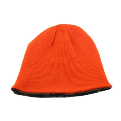 Unisex Camuflagem Reversível Brinqued Beanie Chapéus Logotipo de bordado personalizado