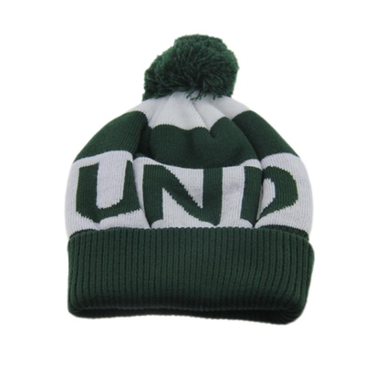 Impressão de logotipo personalizado Chapéus de boné de malha com padrão de Pom Pom Jacquard