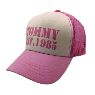 Chapéus femininos de caminhoneiro de baixo perfil, chapéu de caminhoneiro rosa de verão OEM