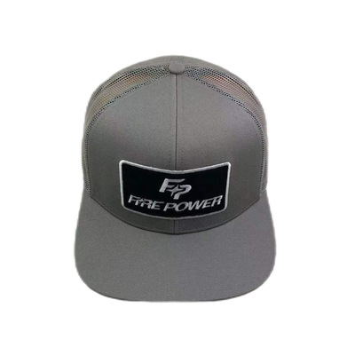Chapéu de caminhoneiro de malha ajustável de pico plano de 6 painéis com fechamento Snapback