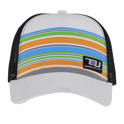 Chapéu de caminhoneiro de tamanho médio Chapéus coloridos de caminhoneiro de tamanho único Impressão de listras personalizadas