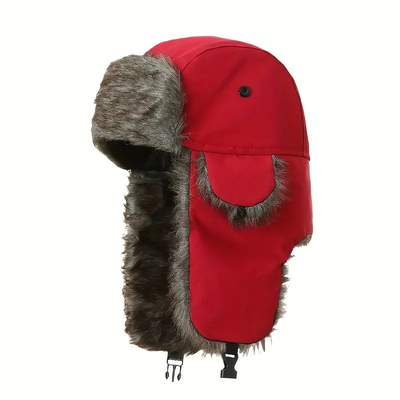 Chapéu de Inverno Unisex Quente Trapper à prova de vento à prova de chuva para tempo frio extremo