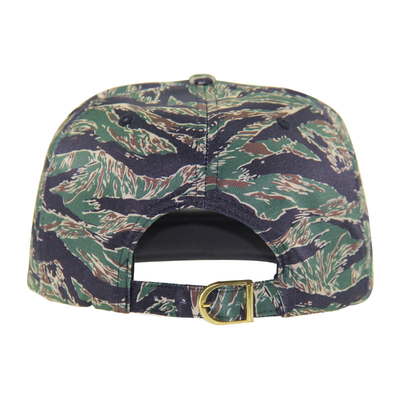 Capa de Snapback de Camuflagem Impressa Personalizada 6 Painel Flat Brim Snapback Cap