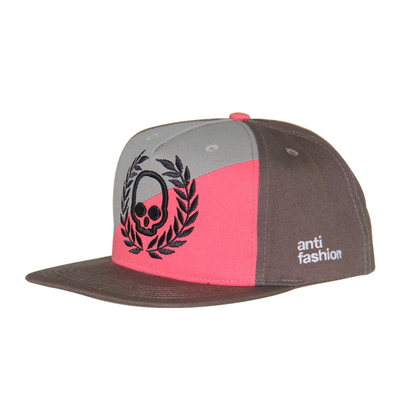 2 tons painéis frontais de algodão Snapback Cap Custom bordado 5 chapéus de painel elegante