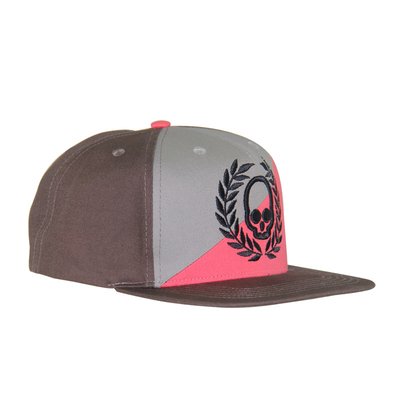 2 tons painéis frontais de algodão Snapback Cap Custom bordado 5 chapéus de painel elegante