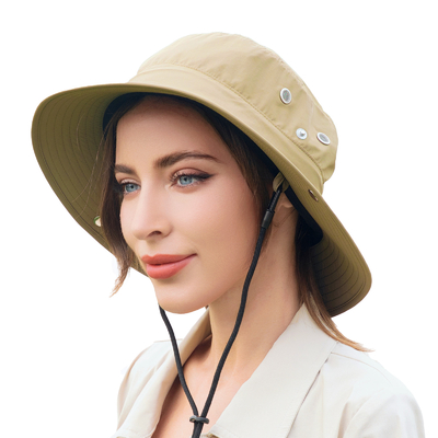 UPF 50+ Chapéu de balde dobrável Chapéu de safari de verão para caminhadas ao ar livre