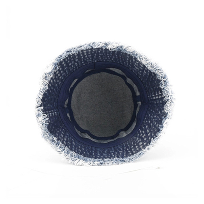 OEM ODM Lavado As bordas de cru Jeans Chapéus de balde Vintage Chapéu de balde clássico
