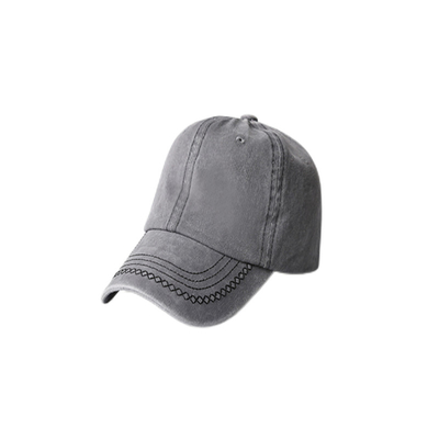 Chapéu de Baseball Casual de algodão escovado durável, 6 painéis ajustáveis