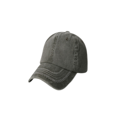 Chapéu de Baseball Casual de algodão escovado durável, 6 painéis ajustáveis