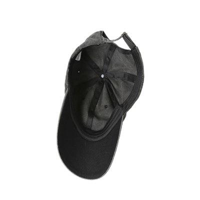 Chapéu de Baseball Casual de algodão escovado durável, 6 painéis ajustáveis