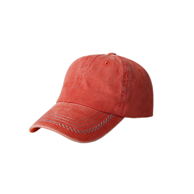 Chapéu de Baseball Casual de algodão escovado durável, 6 painéis ajustáveis