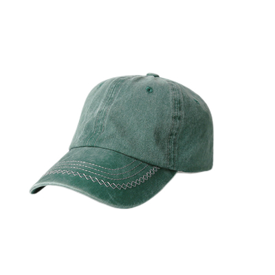 Chapéu de Baseball Casual de algodão escovado durável, 6 painéis ajustáveis