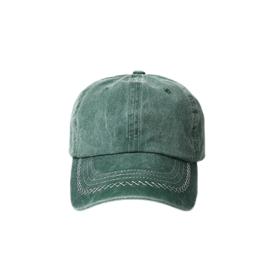 Chapéu de Baseball Casual de algodão escovado durável, 6 painéis ajustáveis