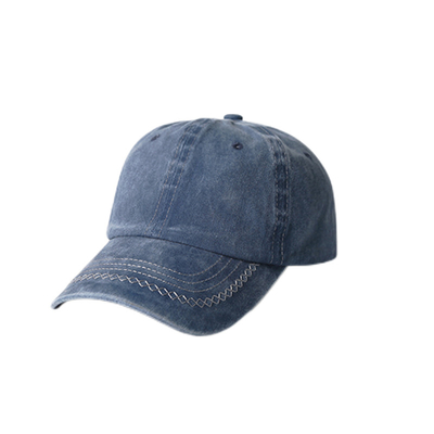 Chapéu de Baseball Casual de algodão escovado durável, 6 painéis ajustáveis