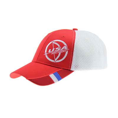 Capuz de beisebol 100% de poliéster com malha adaptada 6 painéis de bordados personalizados