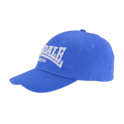 Capuz de beisebol azul com bordados de 6 painéis, chapéu de beisebol masculino/mulher para outdoor para outono/inverno