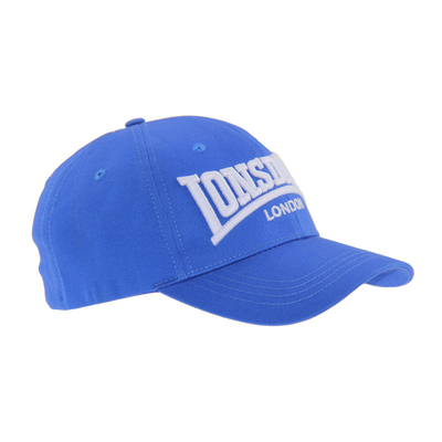 Capuz de beisebol azul com bordados de 6 painéis, chapéu de beisebol masculino/mulher para outdoor para outono/inverno