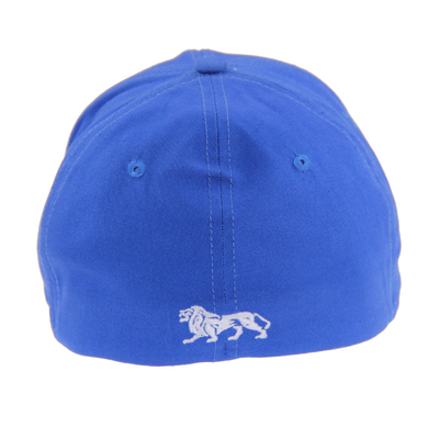 Capuz de beisebol azul com bordados de 6 painéis, chapéu de beisebol masculino/mulher para outdoor para outono/inverno