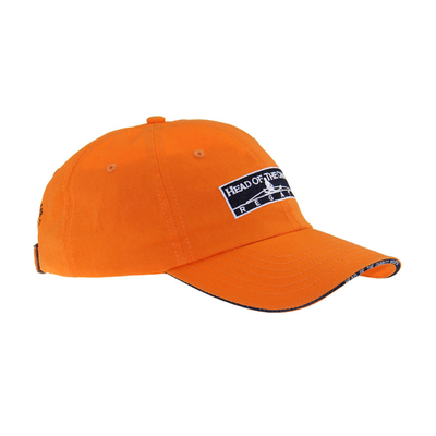 Classic 6 Panel Cotton Embroidery Baseball Caps, Low Profile Sandwich Ajustável Homens e Mulheres Caps
