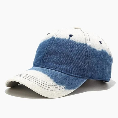 Capuzes de beisebol de denim com corante de corante não construídas