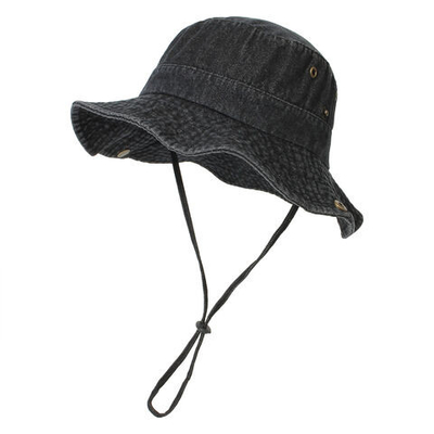 Chapéu de balde de algodão unisex lavado Chapéu de pescador dobrável